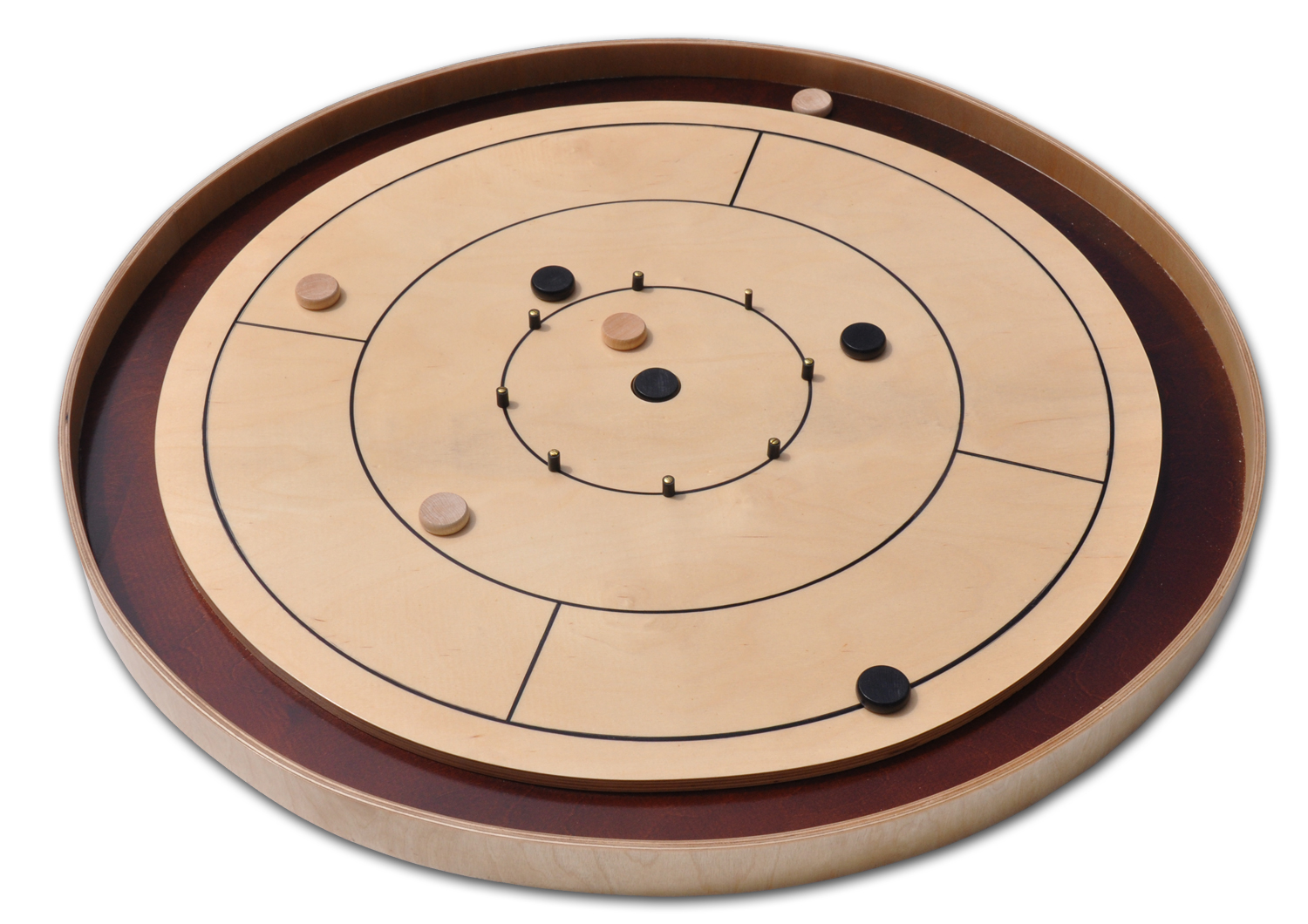 Pièces De Jeu Carrom – 24 Pions En Bois – Fabriquées En Inde – Neuves