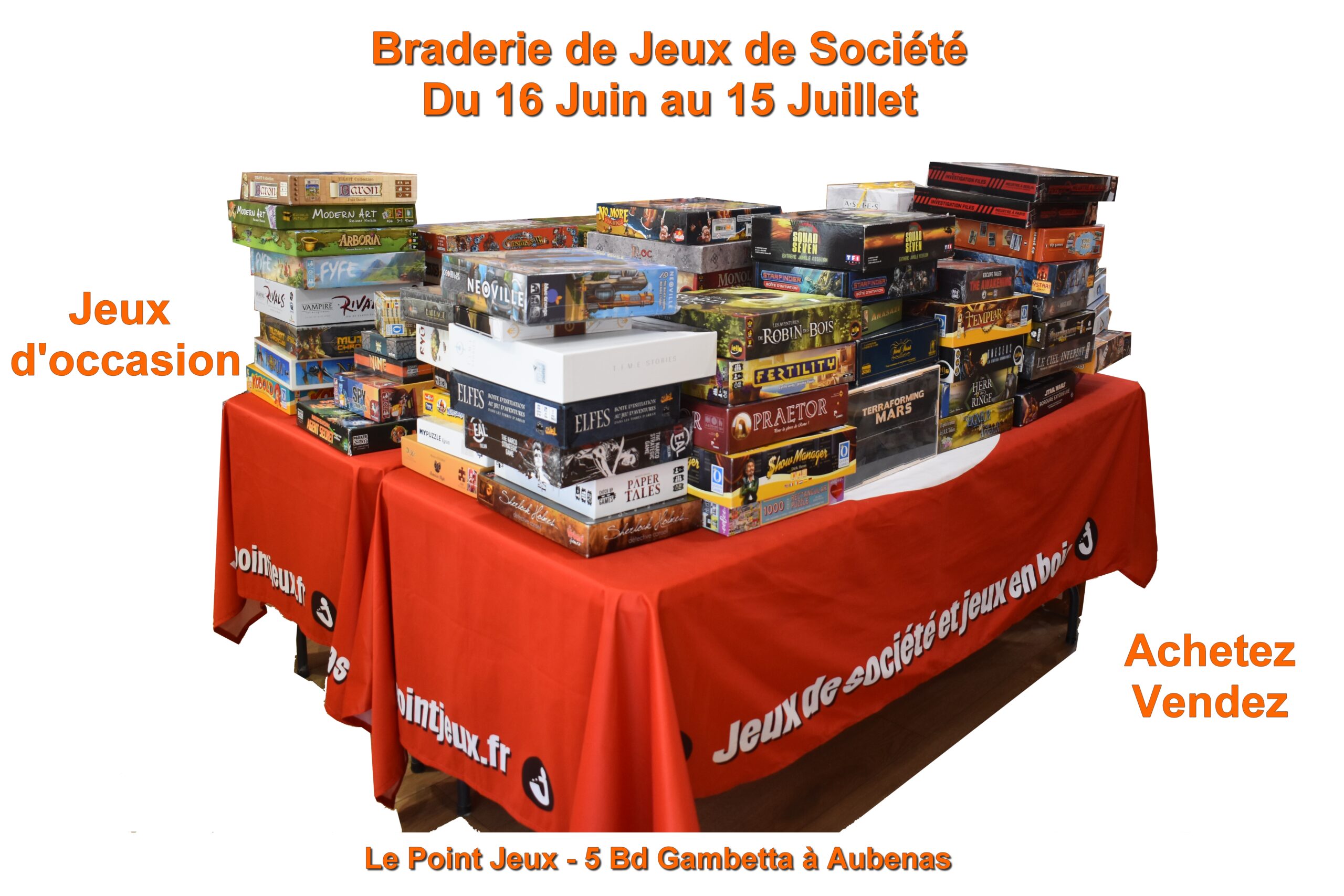 Braderie de jeux de société